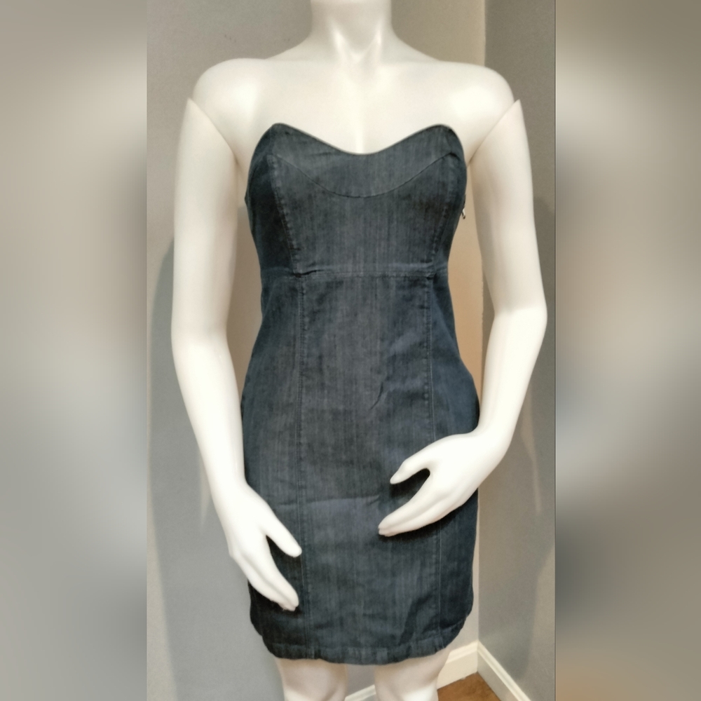 1990s / Y2K Juicy Couture jean tube top dress.